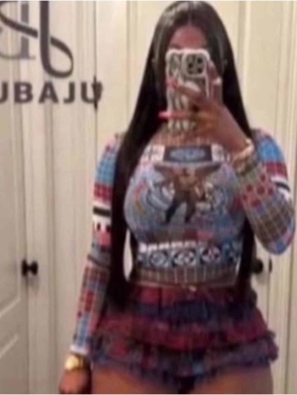 Women's Multicolor Printed Long Sleeve Sweater Top